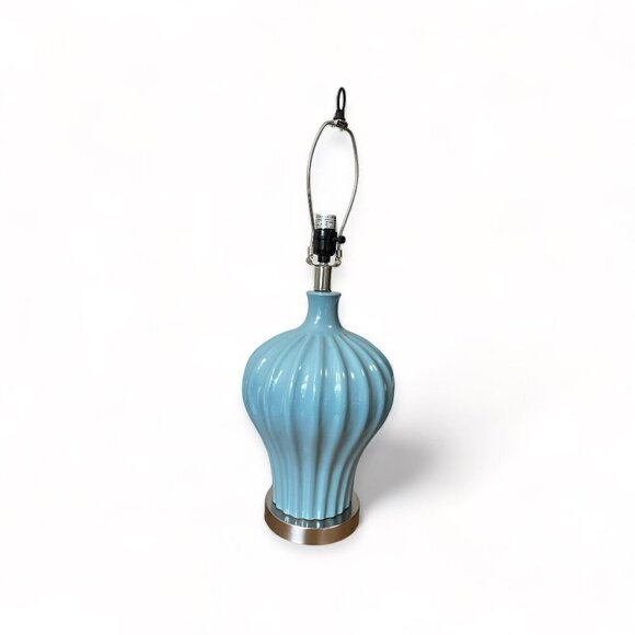 Luminaire Blue Opaline Table Lamp - Picture 3 of 5